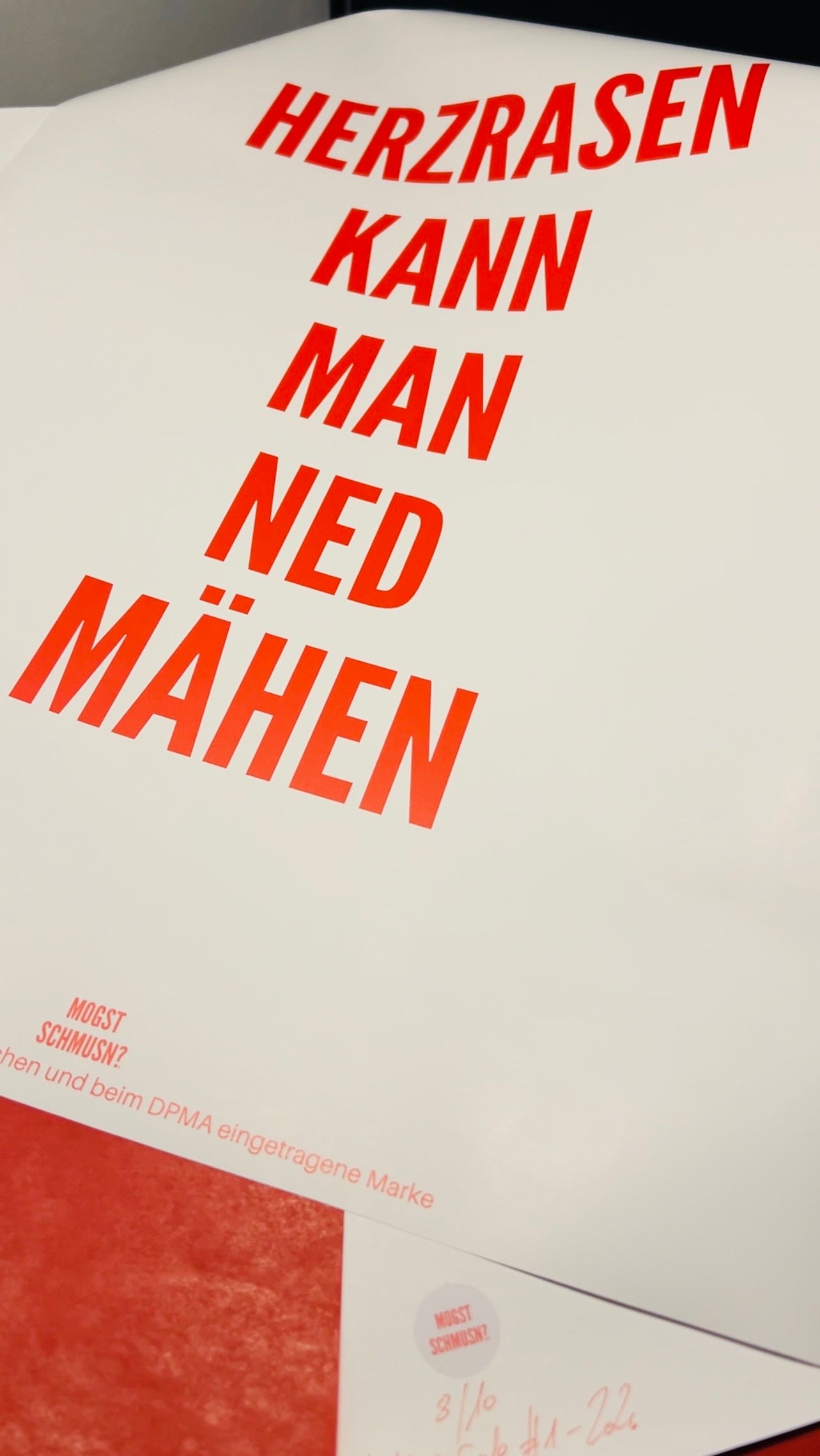 HERZRASEN Plakat A1 - LIMITIERT - Litfaßsäule #1 - 2026