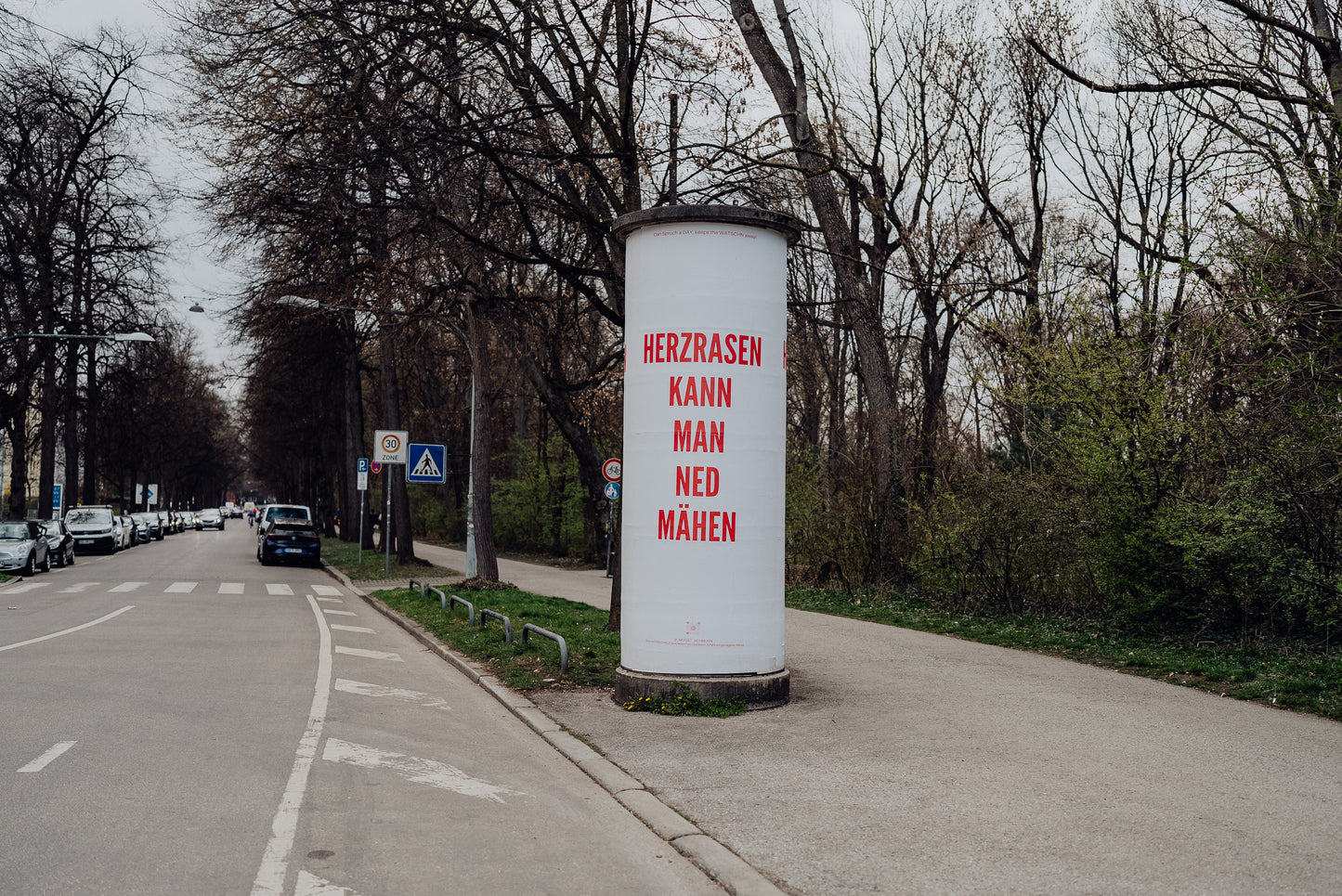 HERZRASEN Plakat A1 - LIMITIERT - Litfaßsäule #1 - 2026