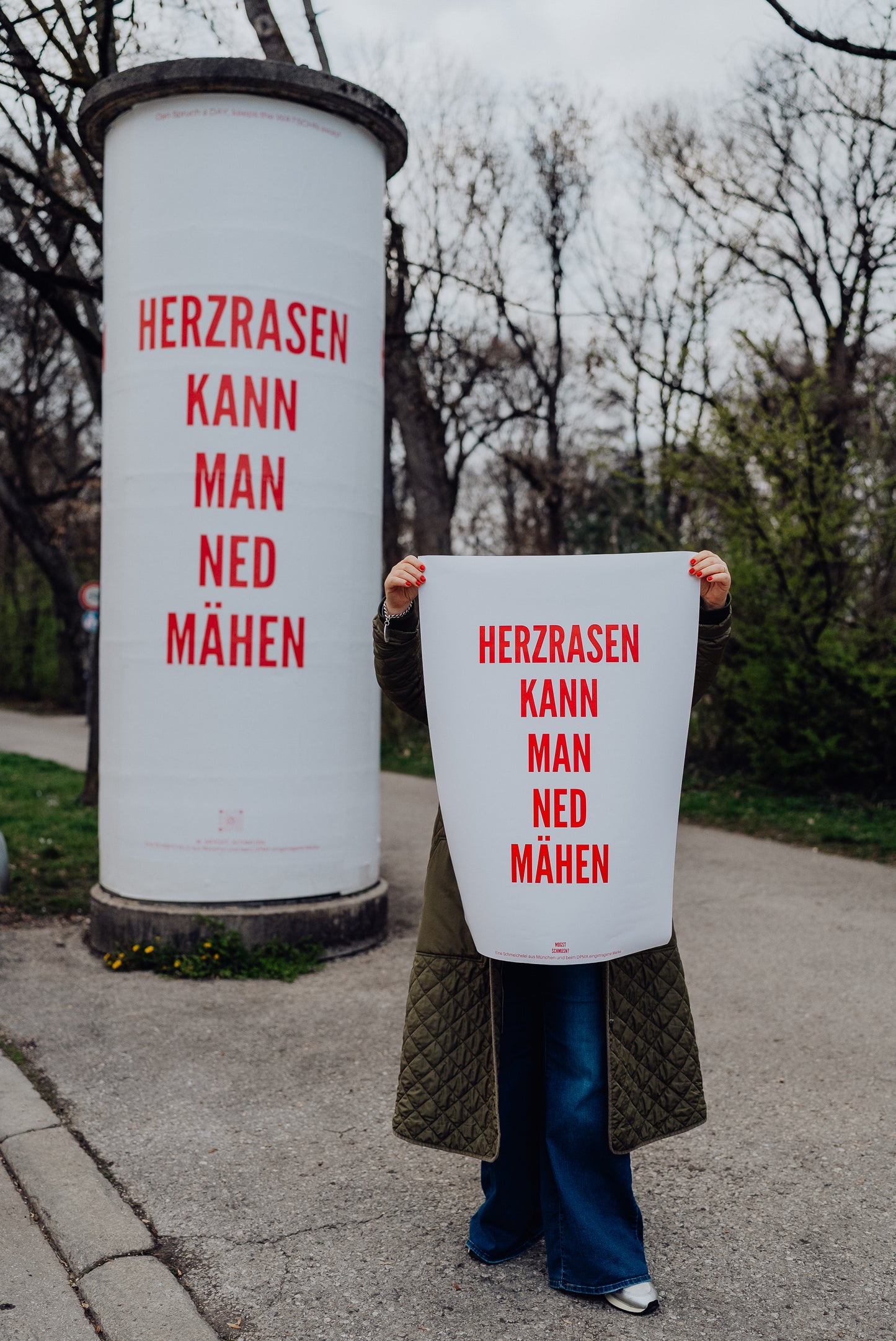 HERZRASEN Plakat A1 - LIMITIERT - Litfaßsäule #1 - 2026