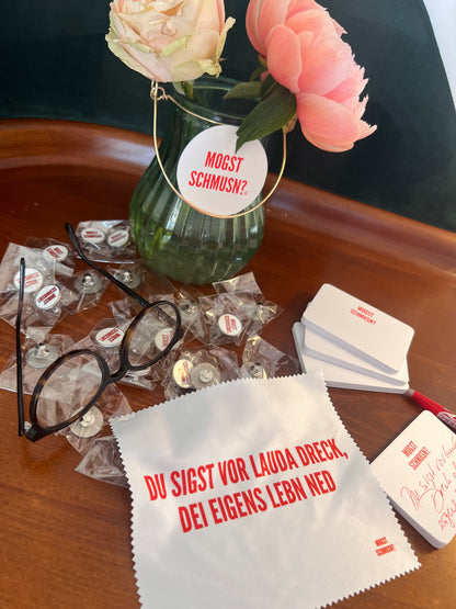 DU SIGST VOR LAUDA DRECK… - Brillenputztuch 2er Set