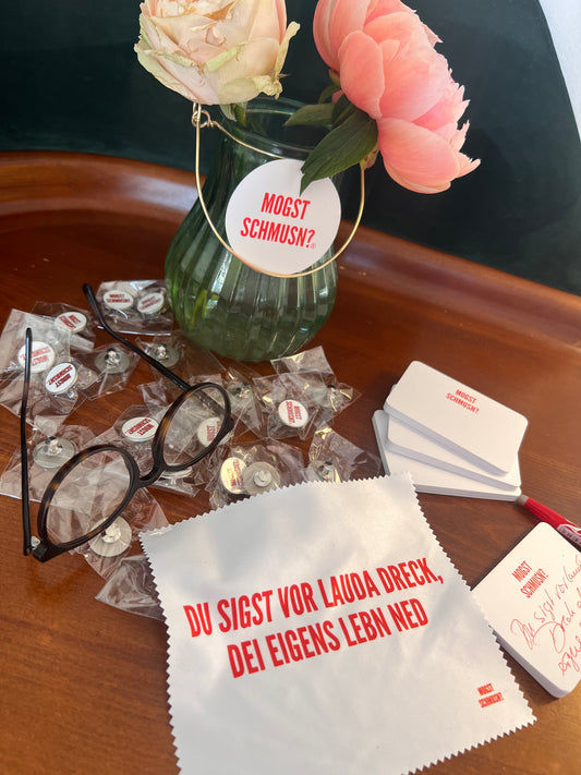 DU SIGST VOR LAUDA DRECK… - Brillenputztuch 2er Set